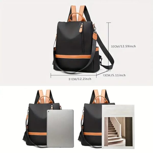 Women Large Capacity Outdoor Tote Bag ( Orrange/ black) - Image 4