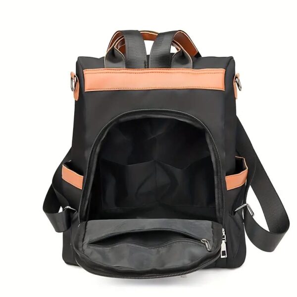 Women Large Capacity Outdoor Tote Bag ( Orrange/ black) - Image 2