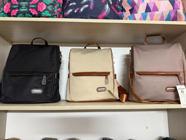 Women Backpack Nylon Waterproof Anti-Theft Travel Bagpack(Apricot) - Image 6